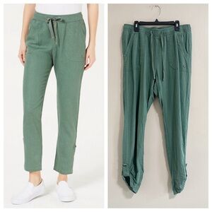 Roxy Green Symphony Lover Drawstring Pants Size Small